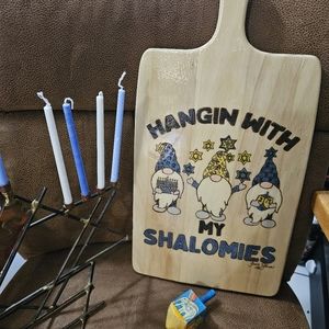 Hand crafted Hanukkah cutting board